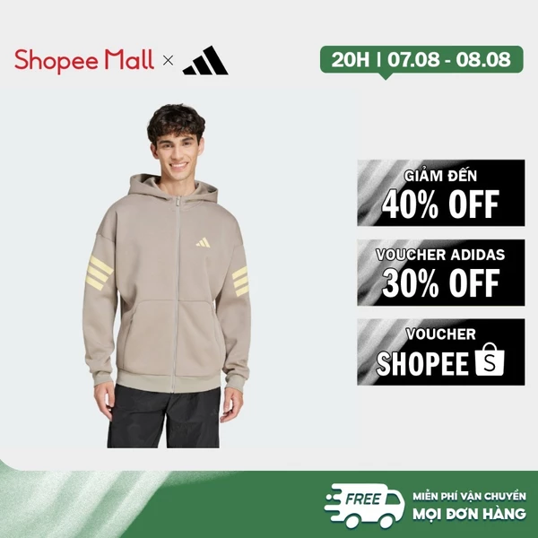 [Duy nhất 8.8 - VOUCHER 30%]adidas Phong cách sống Áo Hoodie Khóa Kéo 3 Sọc Future Icons Nam Be JD4832