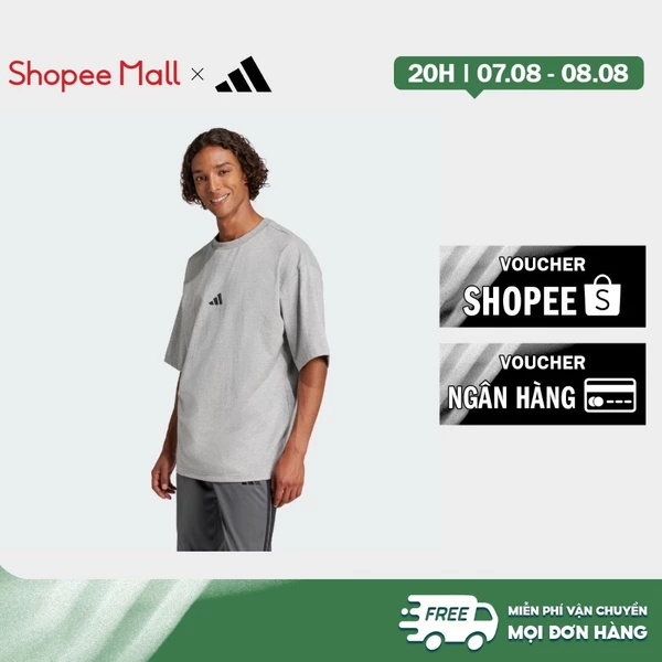 adidas Phong cách sống Áo thun Future Icons logo nhỏ Nam Xám JC5340