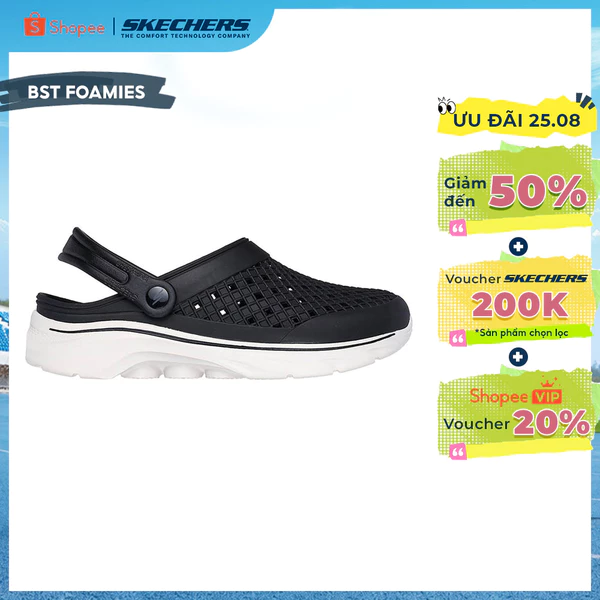 Giày Clog Nam Skechers Foamies GOwalk 7 Ambition - 243283-BKW Online Sale