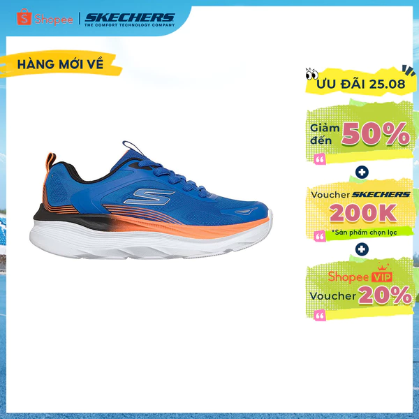 Giày Thể Thao Bé Trai Skechers Max Run Pacewaver - 405146L-BLOR Air-Cooled Goga Mat