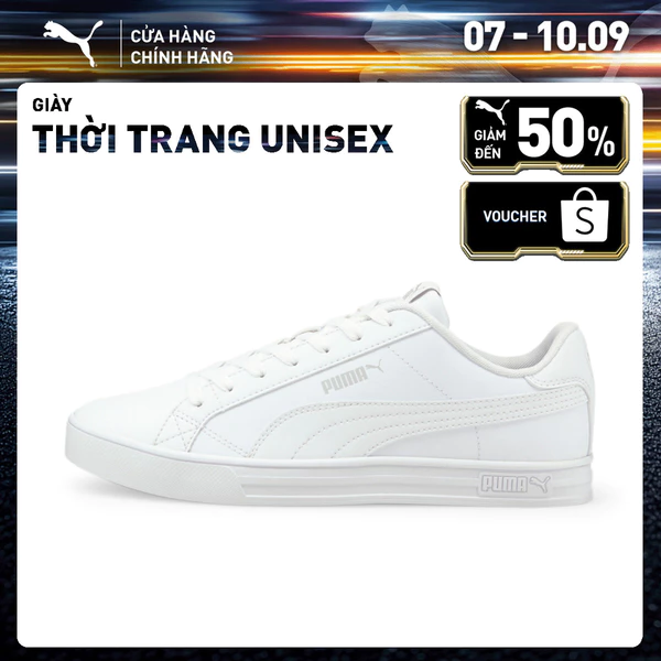 Giày thời trang PUMA Unisex Smash Vulcanised V3 Low Màu Trắng