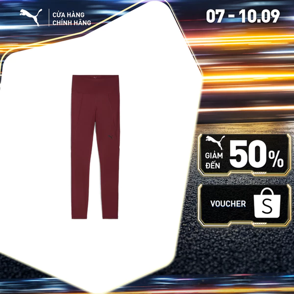 Quần Dài Tập Luyện PUMA Nữ W TAD ESSENTIAL TIGHT HW FL Ruby Shimmer Màu Đỏ