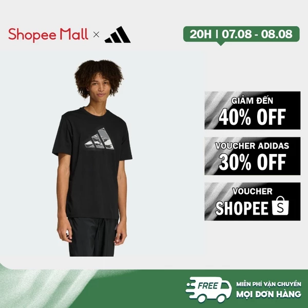 [Duy nhất 8.8 - VOUCHER 30%]adidas Phong cách sống ÁO THUN IN HÌNH LOGO RẰN RI HIỆN ĐẠI Nam Đen KG5382