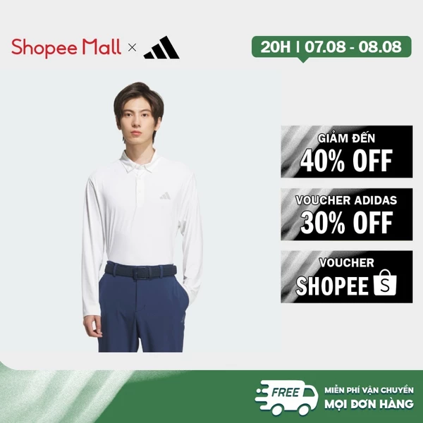 [Duy nhất 8.8 - VOUCHER 30%]adidas Đánh gôn Áo Polo Dài Tay 3 Gạch Nam trắng KB3066