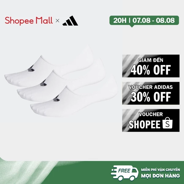 [Duy nhất 8.8 - VOUCHER 30%]adidas Phong cách sống Bộ 3 đôi tất ẩn Unisex trắng FM0676
