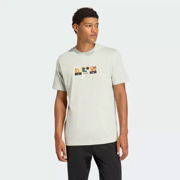 adidas Phong cách sống ÁO THUN GRAPHIC STAMPS MEMORIES OF SPORT Nam màu xanh lá KG5403