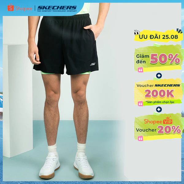 Quần Đùi Thể Thao Nam Skechers Running Performance Shorts - SP325M359-0018
