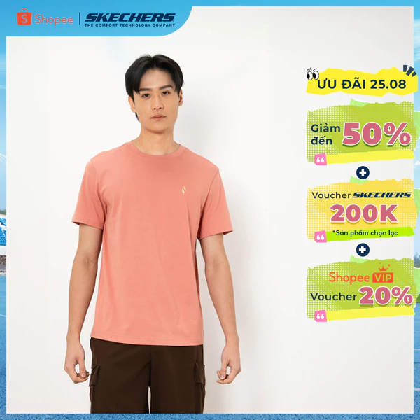 Áo Thun Tay Ngắn Nam Skechers Basketball Culture Short Sleeve Tee - SL325M384-01DG Online Sale