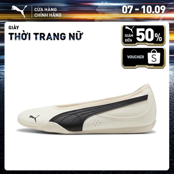 Giày Thời Trang PUMA Nữ CATCH SOLEIL BALLERINA Warm White-Black Màu Trắng