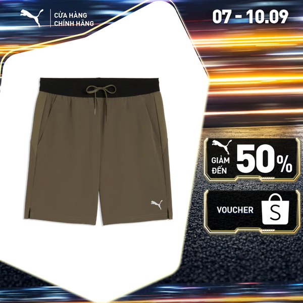 Quần Đùi Tập Luyện PUMA Nam M PWRTRAIN FABRIC MIX SHORT Loden Green Màu Xanh Lá