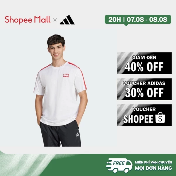 [Duy nhất 8.8 - VOUCHER 30%]adidas Phong cách sống Áo Thun Graphic Codes Collegiate Club Nam trắng JJ1606