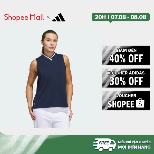 [Duy nhất 8.8 - VOUCHER 30%]adidas Đánh gôn Áo Polo Không Tay Go-To Nữ Màu xanh da trời JE7315