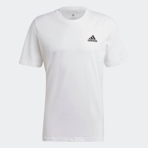 adidas Phong cách sống Áo Thun Thêu Logo Nhỏ Essentials Nam trắng GK9640