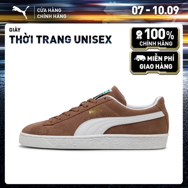 Giày Thời Trang PUMA Unisex Suede Classic Haute Coffee-White Màu Nâu