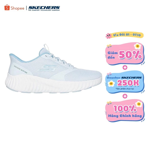 Giày Thể Thao Nữ Skechers Slip-ins GOrun Now Stover Chạy Bộ Tập luyện-129370-LTBL Air-Cooled Goga Mat Online Sale