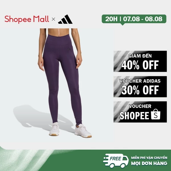 [Duy nhất 8.8 - VOUCHER 30%]adidas Gym & Training Quần Legging Dài Optimé Essentials Có Túi Ẩn Nữ Màu tím JW7648