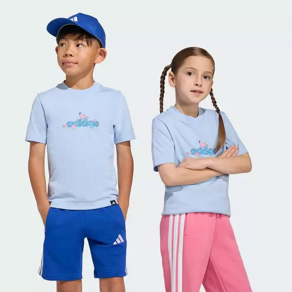 adidas Phong cách sống ÁO THUN GRAPHIC TRẺ EM SUMMER ADVENTURES Trẻ em Màu xanh da trời KA0515
