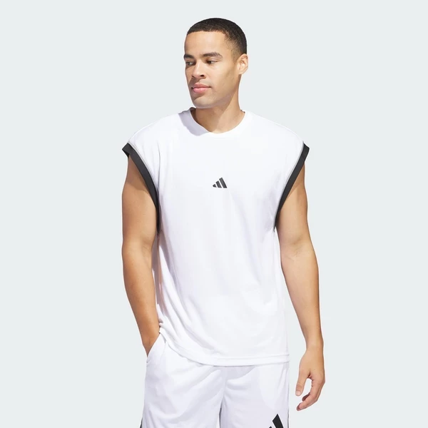 adidas Bóng rổ Áo Tank Top Không Tay adidas Basketball All-World Nam trắng JN4724