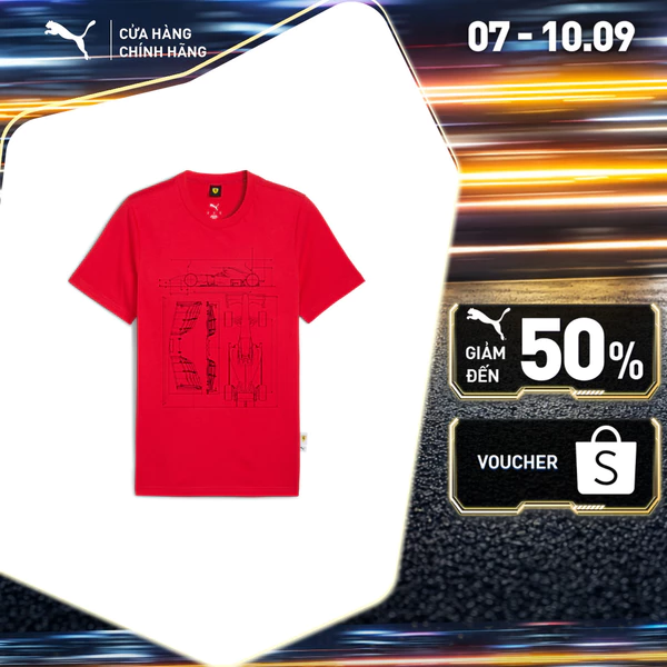 Áo Thun Thể Thao Tay Ngắn PUMA Nam FRR Sportswear Graph Tee Rosso Corsa Màu Đỏ