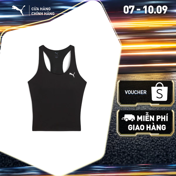Áo Thun Thể Thao PUMA Nữ W TAD ESSENTIAL 2 in 1 Tank Black-White Màu Đen