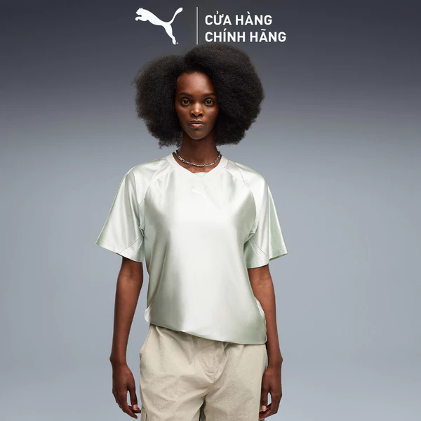 Áo Thun Thể Thao PUMA Nữ Street Relaxed Jersey Créme De Mint Màu Xanh Lá