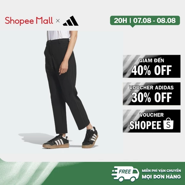 [Duy nhất 8.8 - VOUCHER 30%]adidas Đánh gôn QUẦN ỐNG LỬNG 3 GẠCH Nữ Đen KD7216