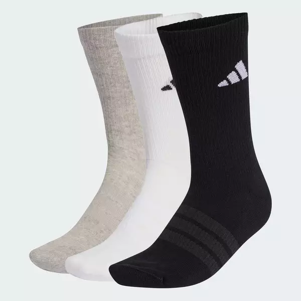 adidas Phong cách sống BỘ 3 ĐÔI TẤT CỔ TRUNG LÓT ĐỆM SPORTSWEAR Unisex Xám KC9624
