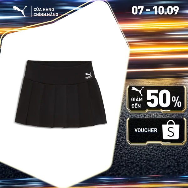 Váy Thời Trang PUMA Nữ CLASSICS Pleated Mini Skirt Black Màu Đen