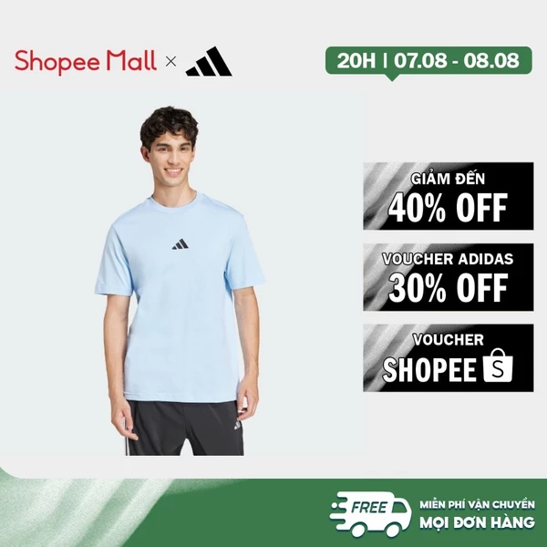[Duy nhất 8.8 - VOUCHER 30%]adidas Phong cách sống Áo Thun Single Jersey Logo Nhỏ Essentials Nam Màu xanh da trời JF1101