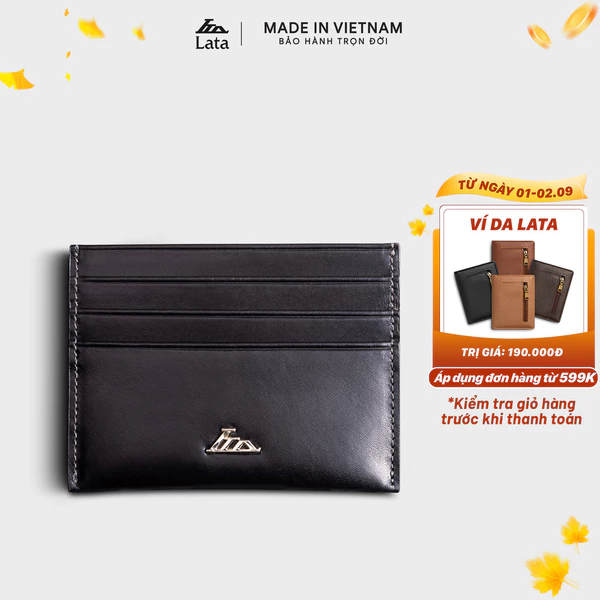 Ví nam da bò Lata (Thời trang nam đựng namecard cỡ nhỏ - Ví da thật LVN111)