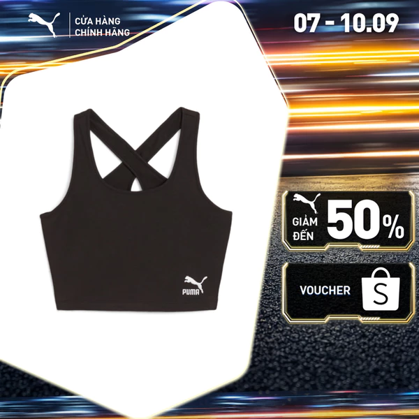 Áo Thun Thời Trang PUMA Nữ CLASSICS Crop Top Black Màu Đen