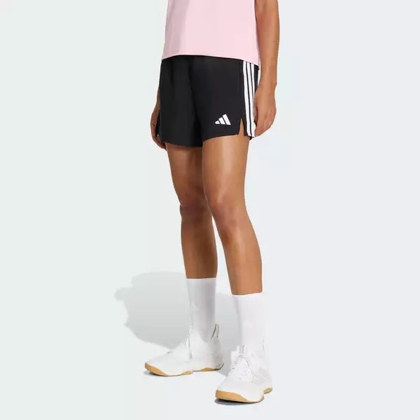 adidas Gym & Training Quần Short Dệt Tập Luyện 3 Gạch Essentials Nữ Đen JY5191