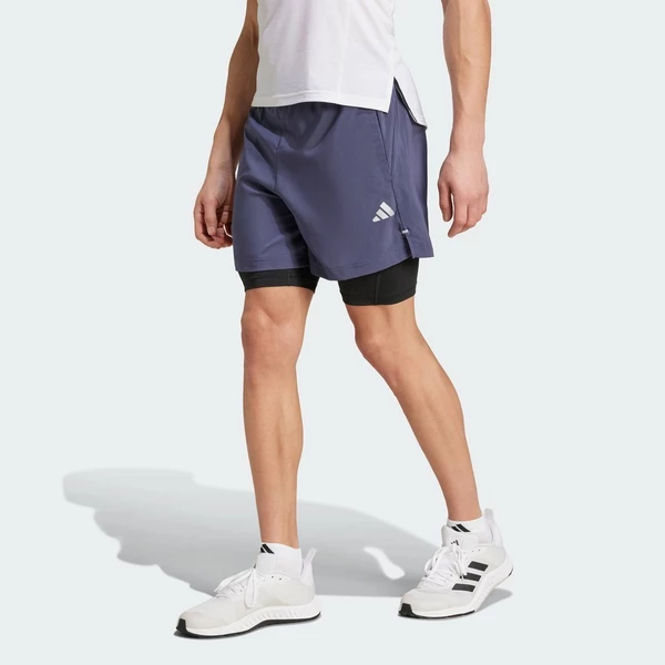 adidas Gym & Training Quần Short 2 Trong 1 Tập Gym Nam Màu xanh da trời IZ4797