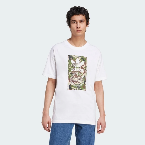 adidas Phong cách sống Áo Thun Camo Tongue Nam trắng IS0246