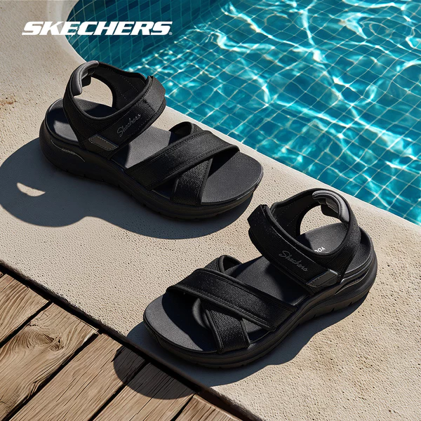 Xăng Đan/Dép Nữ Skechers Sport Comfort Arch Fit 2.0 Sandal Feelin' Bright Thường Ngày - 164078-BKGY APMA