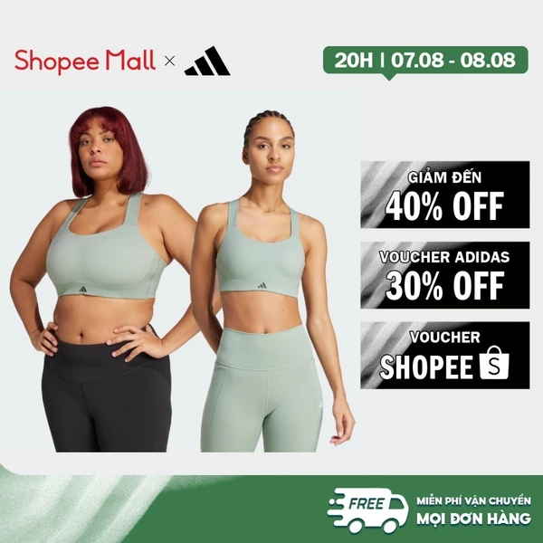 [Duy nhất 8.8 - VOUCHER 30%]adidas Gym & Training Áo Bra Tập Luyện TLRD Impact Luxe Nâng Đỡ Mạnh Nữ màu xanh lá JI8014