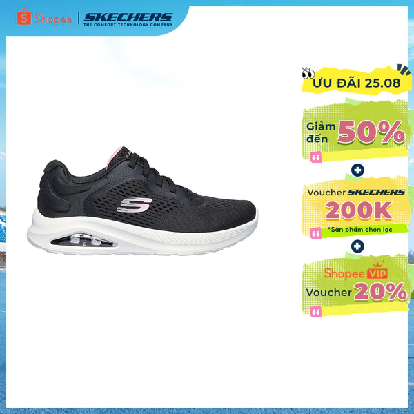 Giày Thể Thao Nữ Skechers Street Con-Air Extra Appeal - 897992-BKMT Memory Foam