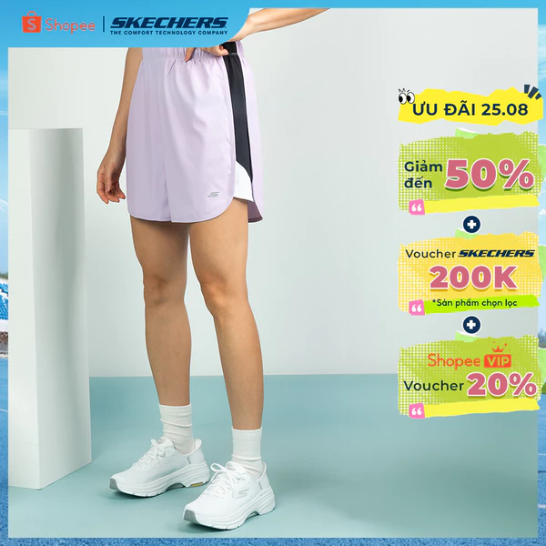 Quần Đùi Thể Thao Nữ Skechers Walking Performance Shorts-SP325W318-00AQ