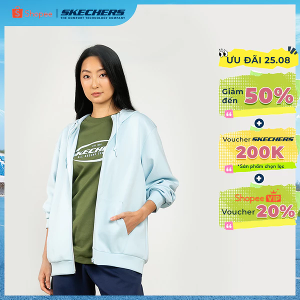 Áo Khoác Có Nón Unisex Skechers Skechers Authentic - Lounge Hooded Jacket - SL425U406-00PT