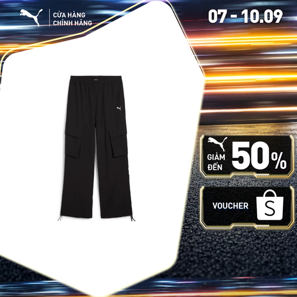 Quần Thời Trang PUMA Nữ Wardrobe ESS Cargo Black Màu Đen