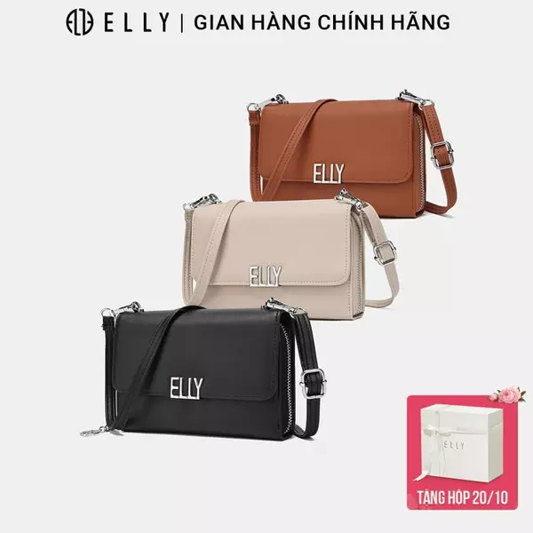Clutch nữ ELLY ECH72 ví cầm tay da tổng hợp cao cấp đeo chéo đeo vai thời trang