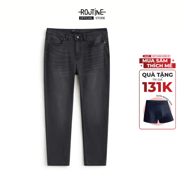 Quần Denim Nam Form Slim Cropped - Routine 10F25DPA033
