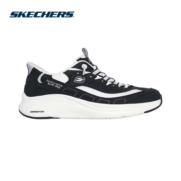 Giày Thể Thao Nữ Skechers Slip-Ins Sport Contour Foam Sweet Nostalgia Thường Ngày - 150412-BKW Air-Cooled Memory Foam