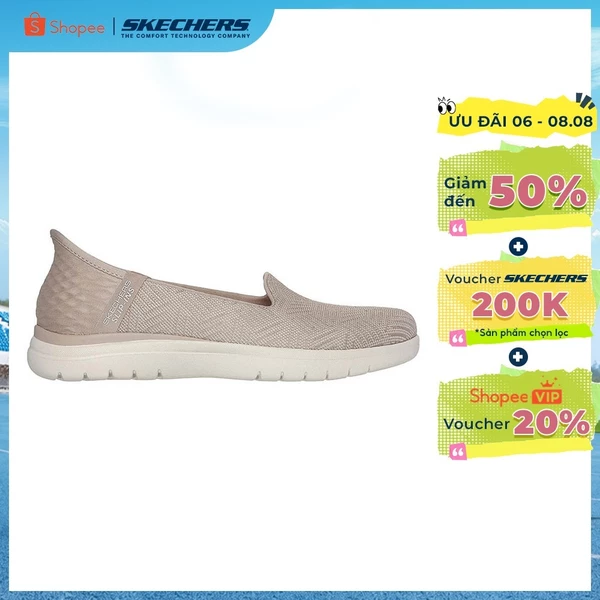 Giày Thể Thao Nữ Skechers Slip-ins On-The-GO Flex Clover Đi Bộ - 138182-TPE Air-Cooled Memory Foam