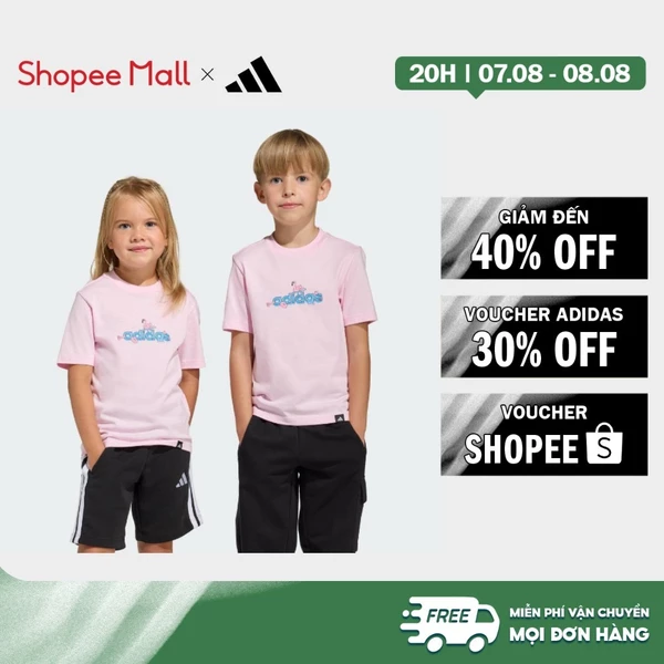 [Duy nhất 8.8 - VOUCHER 30%]adidas Phong cách sống ÁO THUN GRAPHIC TRẺ EM SUMMER ADVENTURES Trẻ em Hồng KA0514