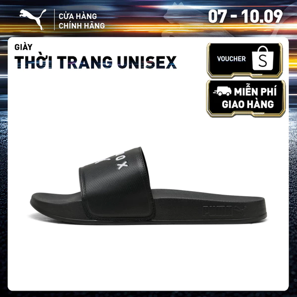 Dép Quai Ngang Thời Trang PUMA Unisex Leadcat 2.0 HYROX Black-White Màu Đen