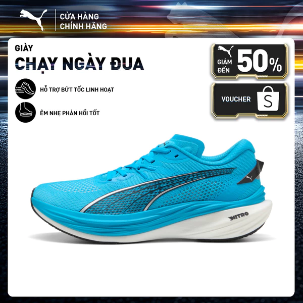 Giày Chạy Bộ PUMA Nam Deviate NITRO 3 Speed Blue Màu Xanh