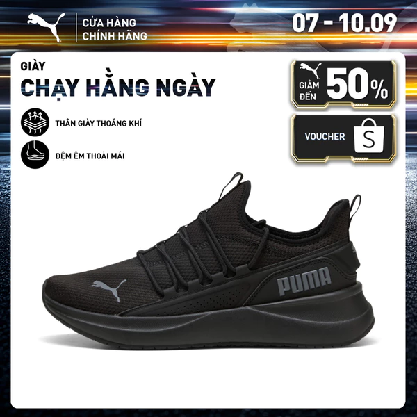 Giày Chạy Bộ PUMA Unisex Softride Carson 2 Pulse Black-Slate Sky Màu Đen