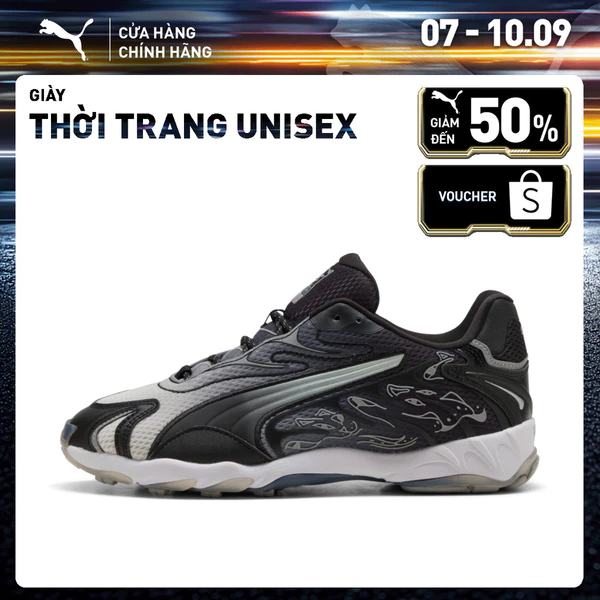 Giày Thời Trang PUMA Unisex Inhale RIPNDIP Black-Silver Màu Đen