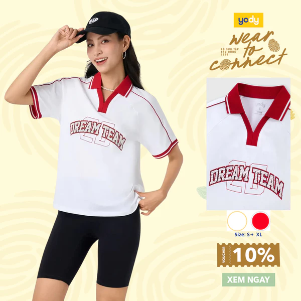 Áo Polo Nữ Yody Dream Team Năng Động Thể Thao Thoáng Khí Mềm Mại WCPO26S019